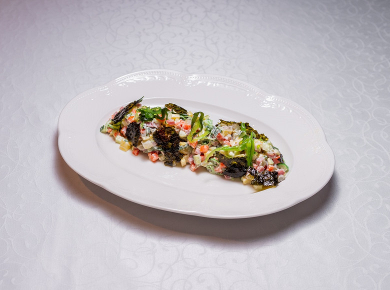 Оливье с пшеничной колбасой